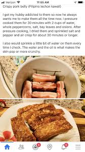 Pin By Jan Tanega On Ninja Foodi Crispy Pork Belly Air Fryer Recipes Crispy Pork