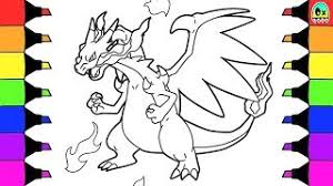 Charizard se dedica a volar por los cielos en busca de oponentes fuertes. Pokemon Coloring Pages Mega Evolution Charizard X Colouring Book Fun Youtube