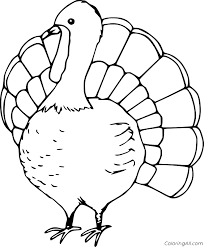 A giving thanks for fall falling leaves page. Easy Simple Turkey Coloring Page Coloringall