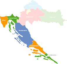 Große detaillierte karte von kroatien. Urlaubsregionen In Kroatien Agentur Croatia
