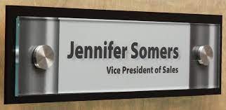 Stainless steel · custom orders · low minimums · anodized aluminum Workshop Series 8 X 2 Door Name Sign W Acrylic Plates Standoffs Film Black Door Name Plates Office Door Name Plates Office Door