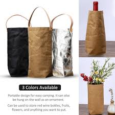Maybe you would like to learn more about one of these? Washable Kraft Paper Tote Bag Single Wine Packaging Box Flower Planting Bag Home Large Capacity Storage Environmentally Friendly Storage Bags Aliexpress