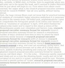Research Proposal Executive Summary Format For Research Research Proposal Proposal Writing Executive Summary