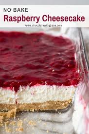 Simple No Bake Raspberry Cheesecake Has A Graham Cracker Crust A No Bake Cheesecake Lay In 2020 Cheesecake Bar Recipes Easy Cheesecake Recipes Baked Cheesecake Recipe