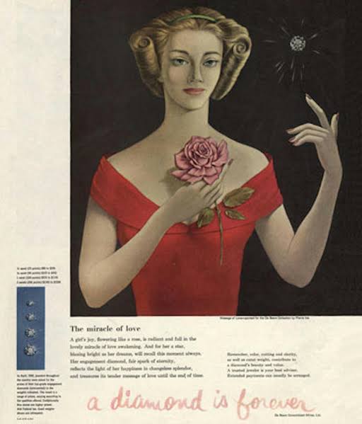 1948: De Beers 'A diamond is forever' campaign invents the modern day engagement ring | The Drum