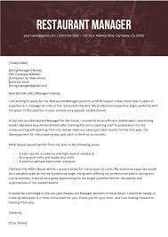 A proven job specific resume example + writing guide for landing your next job in 2021. Restaurant Manager Cover Letter Example Resume Genius