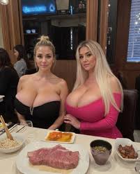 Maria Milfy and @dollytheditz sharing Awesome Boob View at Dinner Party