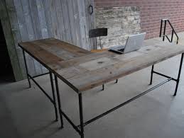 Standing L Shape Desk Made Of Reclaimed Wood By Urbanwoodgoods Rustic Home Offices Eclectic Desks Furniture
