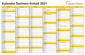 Kalender april 2020 zum ausdrucken. Feiertage 2021 Sachsen Anhalt Kalender