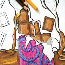It originates in what today is known as mexico, 4,000 years ago. Free Printable Chocolate With Chocolate Coloring Page For Adults