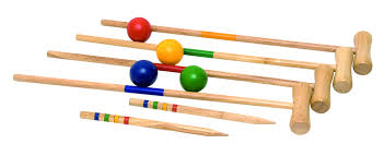 The barons' wars many a warlike match Krocket Kricket Set 4 Spieler 21tlg Holz Kaufland De