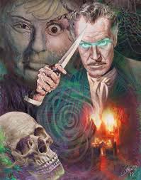 ORGINAL ART NOW AVAILABLE! Vincent Price DIARY OF A MADMAN mixed media art  by Frederick Cooper (2022). Marker, pencil & paint pen. Drawn