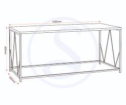 Solid construction makes the table very durable, and keeps it stable by resting the glass top on quadrangular legs with horseshoe feet. Athens Coffee Table Concrete Effect Black