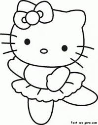 Print Out Hello Kitty Ballet Dancer Coloring In Sheet Printable Coloring Pages For Kids Hello Kitty Drawing Hello Kitty Coloring Kitty Coloring