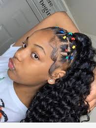 Colorful Rubber Band Lovely Curly Hair Love The Baby Girl In 2020 Medium Hair Styles Birthday Hairstyles Braided Hairstyles