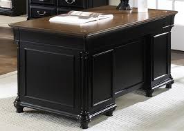 Elegant black executive desks l shaped executive office desk. St Ives Jr Executive Desk In Two Tone Finish By Liberty Furniture 260 Ho105