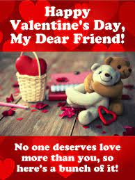 Valentine friend you're special, red rose with red…. You Deserve Lots Of Love Happy Valentine S Day Card For Friends Birthday Greeting Cards By Davia