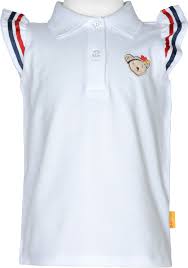 La meilleure sélection en ligne de polos polo ralph piqué, logo, uni, col polo, manches courtes, fermeture sur l'avant, fermeture avec boutons, sans. Steiff Shirt Sans Manches Marine Air Mini Girls Bright White 2112214 1000