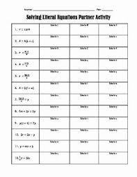 Solve Literal Equations Worksheet Beautiful 47 Best Images About Solving Equations On Pinterest In 2020 Literal Equations Equations School Algebra