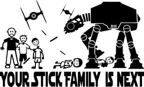 Anti Stick Family Sticker Decal Star Wars At At Imperial Walker Tie Fighter Ebay Stick Family Family Stickers Star Wars Decal