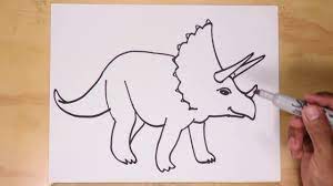 Our drawing lesson offers you to draw not terrible and ferocious prehistoric reptile but very nice, smiling and friendly dino. How To Draw A Triceratops Drawing Dinosaurs Youtube