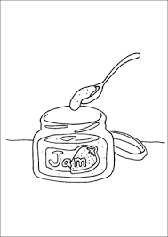Top quality coloring pages here for children, boys, girls. Jar Of Jam And Spoon Coloring Page