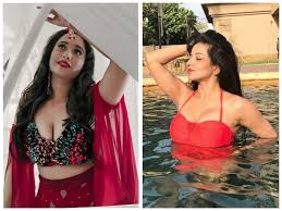 No blouse saree traditionally draping was the thing used to cover onesself but the germans brought in the stitching to india and later on the draping evolved aug 27 2020 explore hot actress pics s board instagram navel saree belly hip followed by 3395 people on pinterest. Monalisa S Red Hot Bikini Avatar To Rani Chatterjee S Sultry Pose Viral Instagram Posts Of The Week Bhojpuri Movie News Times Of India