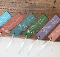 Personalized Birth Flower Bookmark: Custom Name Aluminum Bookmark