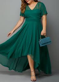 Plus Size High Waist Side Zipper Chiffon Dress Rotita Com Usd 43 49 Plus Size Fashion Dresses Chiffon Dress Classy Dress