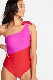 The Most Flattering One Piece Swimsuits For Summer In 2021 Colorblock Swimsuit Cute One Piece Swimsuits One Shoulder Swimsuit