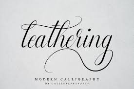 Calligraphy fonts resemble elegant handwriting. Leathering Font By Calligraphyfonts Net