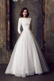 For one thing, the dress makes a dramatic statement, effortlessly pulling all eyes to the bride. Modest Ball Gown Wedding Dress Style 2308 Mikaella Bridal