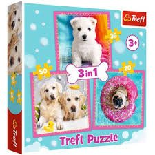 Ravensburger endangered animals, 60pc giant floor jigsaw puzzle children's puzzles. Cute Dogs 3 In 1 Jigsaw Puzzle The Works
