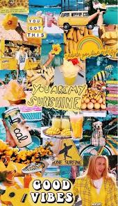 Pin By Eleutheria On Yellow Aesthetic Collage Background Summer Wallpaper Yellow Aesthetic