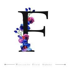 F Alphabet Letter Watercolor Floral Background Watercolor Color Floral Png And Vector With Transparent Background For Free Download Lettering Alphabet Floral Background Alphabet Images