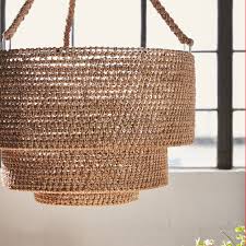 Palecek Veranda Woven Pendant Core Rattan Hand Wrapped With Natural Lampakanai Rope Details And Braided Hanger Diy Pendant Light Casual Home Decor Diy Pendant