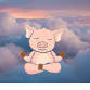 Interwoven : Mommy and Me Zen Pig Feelings Are Clouds
