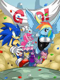 Okay, i sent a letter to princess celestia because she sent me a letter earlier today telling me that there was a magical surge. Sonic X My Little Pony Promotions