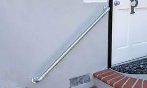 With the stair railing mounted, it's easy to measure for and install the short pieces that return to the wall at the top and bottom of the rail. Outdoor Stair Railing Kit Buy Step Handrail Online Simplified Building