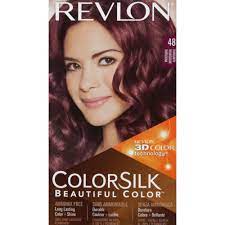 My hair was blonde and i decided to go for burgundy so i bought the revlon permanent hair dye gel deep burgundy color and when i dyed my hair is turned brown. Revlon Colorsilk Permanent Hair Color Burgundy 48 Clicks