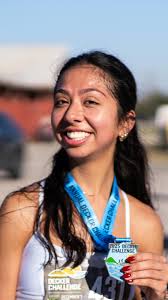 Two years into her run journey, @andreaagui1ar is absolutely cookin’ 🍳,  The University of Texas senior not only ran her first @deckerchallenge