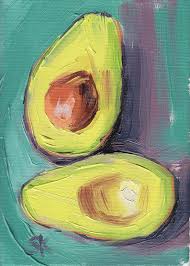 Get the best deals on kitchen art paintings. Green Avocado Kitchen Art Oil Painting Giclee Print 5x7 Etsy Art Oil Painting Art Projects Art Painting Oil