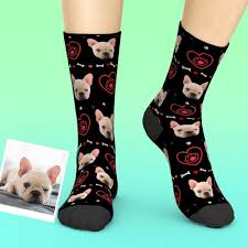 Check out our socks with dog faces selection for the very best in unique or custom, handmade pieces from our shops. Custom Pet Face Love Heart Dog Paw Socks Myfacepajamas