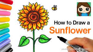 How To Draw A Sunflower Easy Realistic Youtube Download high quality sunflower cartoons from our collection of 41,940,205 cartoons. how to draw a sunflower easy realistic