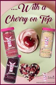 Pink Zebra With A Cherry On Top Mix Equal Parts Sparkling Sangria Buttercream Cupcake And Black Cherry Www Pink Zebra Sprinkles Pink Zebra Recipes Pink Zebra