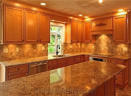 The material for the backsplash can be ceramic, glass, travertine, copper or santa cecilia granite itself. Santa Cecilia Granite Countertop Santa Cecilia Granite Kitchen Top Santa Cecilia Granite Kitchen Island Top From China Stonecontact Com