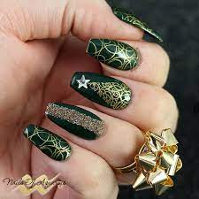 Share to twitter share to facebook share to pinterest. Sparkling Evergreen Stamped Christmas Nail Art With Opi