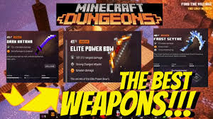 As you journey through the game you'll be able to choose from a huge range of options and upgrades. Minecraft Dungeons Weapon Tier List 2020 Youtube