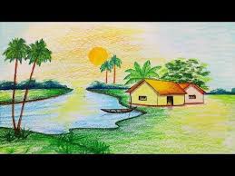 Pin On Art How to draw a scenery for kids.
