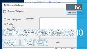 Deploy Windows 10 Desktop Wallpaper With Gpo Youtube Before windows 10, version 1703, this was possible by using an msi or by using the enforcelockscreenandlogonimage setting. deploy windows 10 desktop wallpaper with gpo
